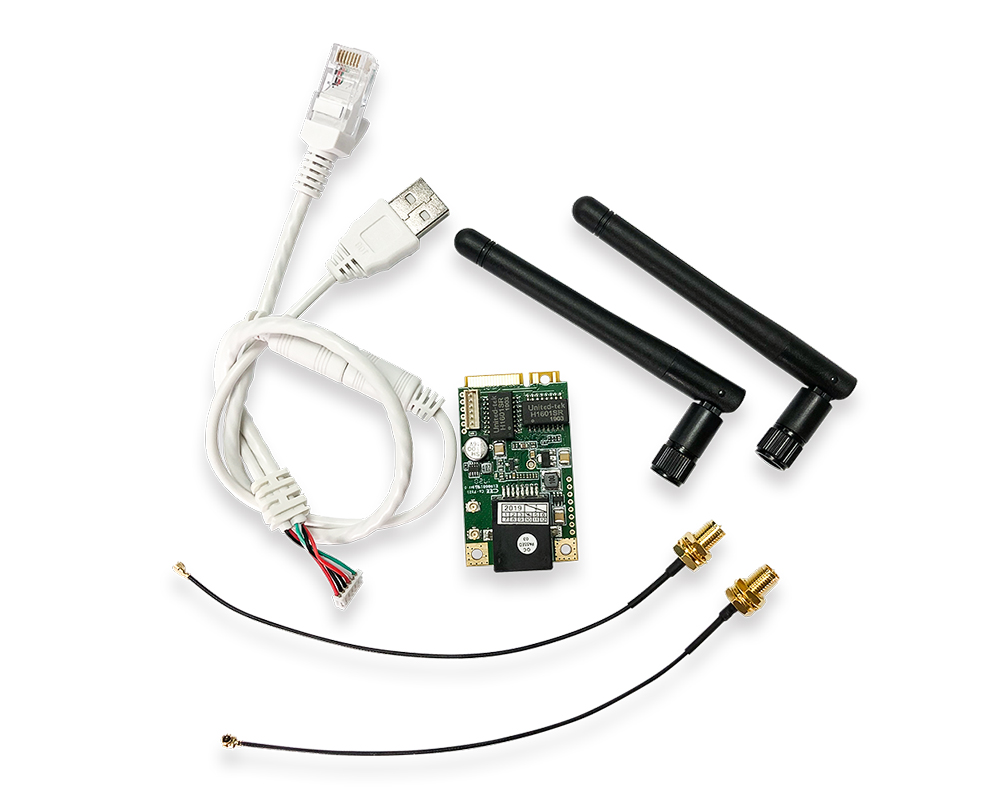 Vonets VM300-H WiFi Modul WiFi Bridge Wireless Repeater Mini Router Ethernet Adapter mit 2 externen Antennen RJ45 USB Kabel für Netzwerkgerät DIY Engineering PS3 Videoübertragung